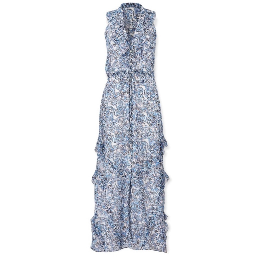 Saloni Lizzie Maxi Dress Blue floral print